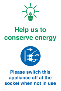 Help us to conserve energy - Unplug the kettle when finished